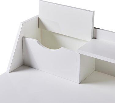 Дитячий письмовий стіл Teamson Home Creativo з MDF, з полицями та шухлядами, білий/натуральний, VNF-00045