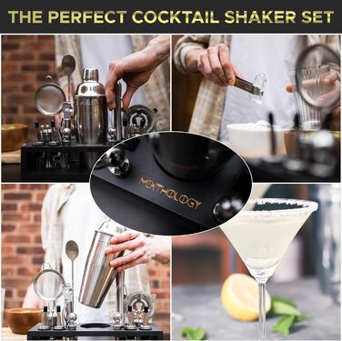 Набір бармена Mixology 31 предмет: професійний шейкер, інструменти та аксесуари для дому. Колір: темно-вишневий (Dark Cherry)