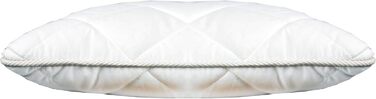 Високоякісна подушка 80х80см (наповнювач із синтетичних волокон) із захисним чохлом із 100 бавовни, пуху, підходить для алергіків на домашній пил (гігієна)