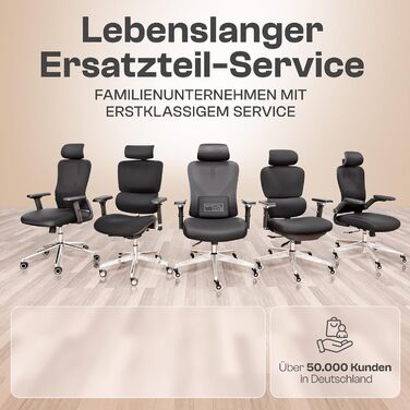 Ергономічне крісло Galahad для офісу та ігор | Крісло для роботи та геймінгу | Міцне крісло до 150 кг (чорний Lancelot)