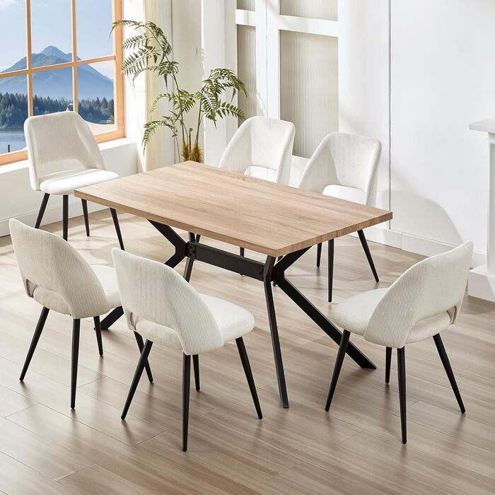 Набір з 4-х обідніх стільців у вітальню, кухню, спальню, бежеві, з вирізом на спинці, з м'якою оббивкою з велюру