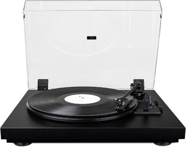 Проигравач вінілу Pro-Ject Automat A1 з вбудованим фонокоректором, повністю автоматичний, перемикач швидкостей 33/45 об/хв, головка Ortofon OM10, чорний