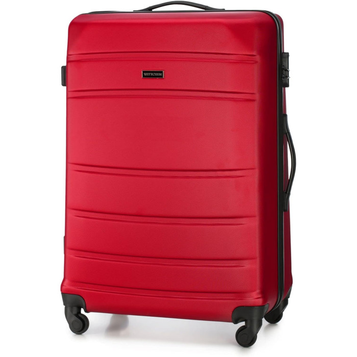 Валіза на колесах WITTCHEN Globe Line, ручна поклажа, ABS, кодовий замок, 25 x 33 x 33 x 16,5 см, червоний (Lufthansa/Eurowings/Ryanair/Condor/Discover Airlines)
