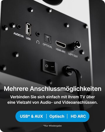 Активні Hi-Fi колонки Majority D50X 60W 2.0 для ПК та ТВ, Bluetooth 5.3, HDMI ARC, AUX, вуглецевий диффузор, білі