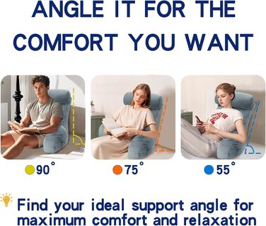 Підголовник для ліжка Tinuniyaa: великий, з підлокітниками для спини, для читання, відпочинку та перегляду телевізора