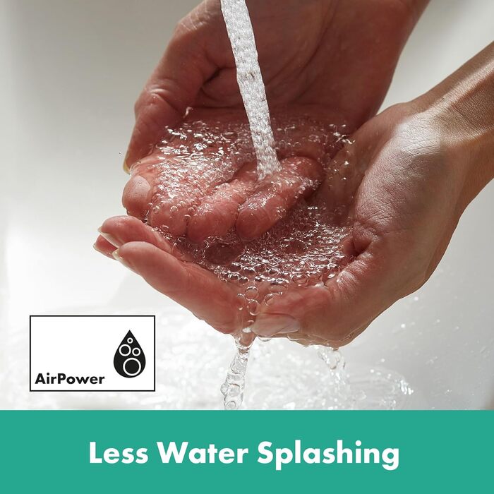 Змішувач для ванної кімнати Hansgrohe Logis Fine з Push-Open, вилив висотою 110 мм, EcoSmart, хром