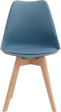 Набір з 6 сучасних стільців для їдальні, кухонних стільців з м'яким сидінням та буковими ніжками для спальні, вітальні, їдальні, кухні