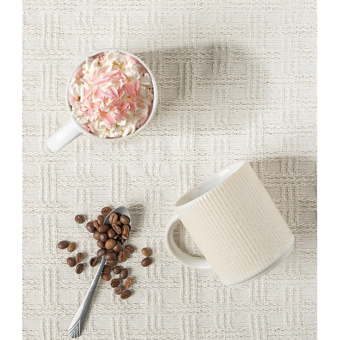 Набір посуду GBhome з реактивної глазурі для 4 осіб (12 предметів), ручної роботи, бежевий колір, миючий посуд, безпечний для мікрохвильової печі, комплект тарілок та мисок