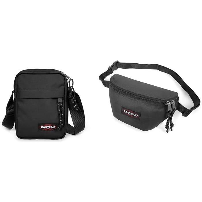 Сумка через плече Eastpak THE ONE, 63 см, 59 л (чорна, комплект з поясною сумкою)