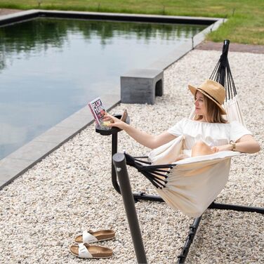 Гамак з підставкою Vita5 для двох осіб, вуличний двопомісний гамак з сумкою для перенесення, витримує до 200 кг, для саду, тераси та балкона