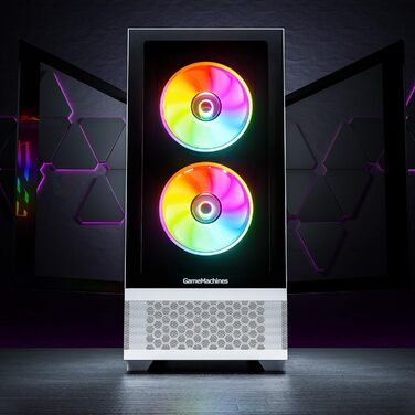 Ігровий корпус GameMachines Element Snow Edition ATX з 3 A-RGB вентиляторами