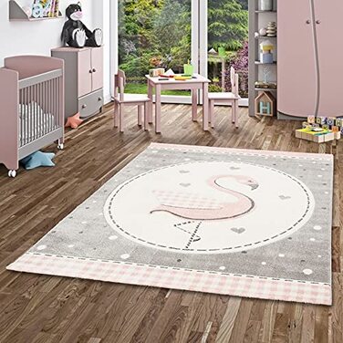 Дитячий килим із зображенням фламінго 120 х 170 см