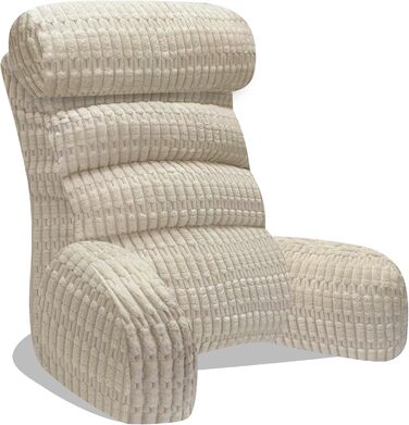 Тінунія Корінь для тіла з підголовником та подушкою для спини, для читання/роботи/перегляду/ігор/відпочинку (Бежевий)