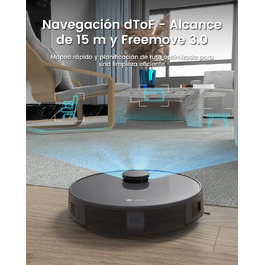 Робот-пилосос LEFANT M330 Pro з функцією миття, 3-в-1, 5000Pa, лазерна навігація, уникнення перешкод PSD, керування через додаток та голосове керування (M1-G)