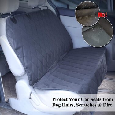 Автомобільні ковдри VIVAGLORY для собак, собаче ковдру для заднього сидіння автомобіля, собаче ковдру для багажника, водонепроникне і нековзне, чорне, стандартне чорне