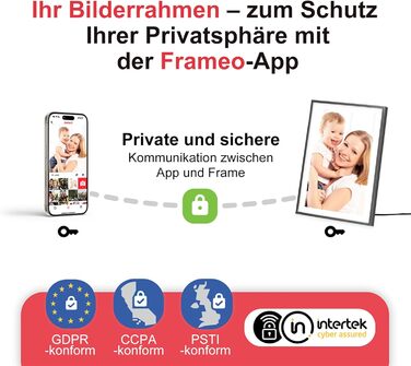 Цифровий фоторамка Frameo 15.6 дюймів, 32 ГБ, FHD 1920x1080, сенсорний екран, Wi-Fi, чорно-білий