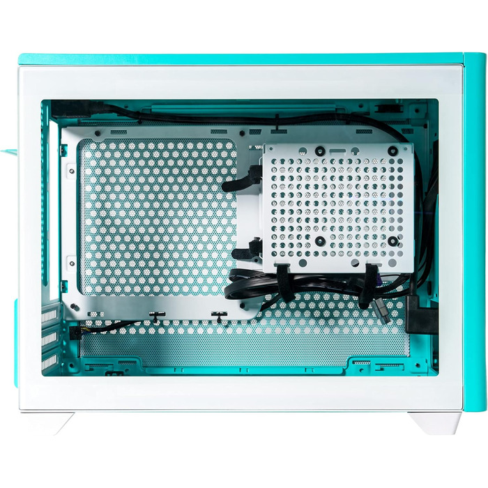 Комп'ютерний корпус Cooler Master MasterBox NR200P Mini-ITX з загартованим склом, вертикальним розташуванням відеокарти, чудовим охолодженням, Caribbean Blue