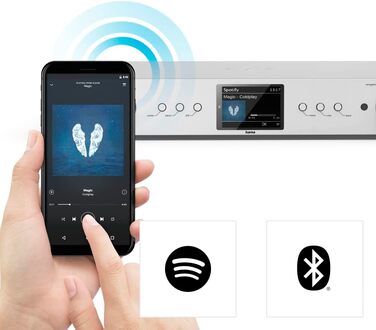 Цифрове радіо FM-тюнер Bluetooth WLAN стереоприймач Spotify Domopolis Music USB AUX будильник