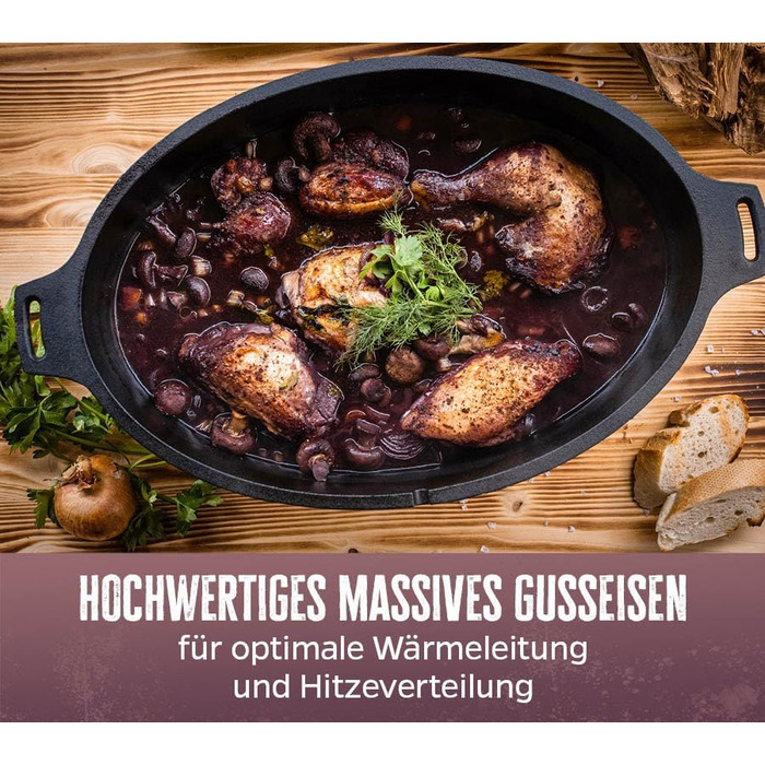 Набір голландської печі Grillfürst Dutch Oven BBQ Edition DO 9: чавунний котелок 8,5 л з підставкою, кришкою та аксесуарами