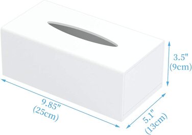 Коробка для косметичних серветок HIIMIEI, коробка для акрилових серветок 25,0 13,0 9,0 см / Коробка для серветок з магнітною кришкою для їдальні, ванної, спальні, автомобіля, офісу (Білий, 25 13 9 см)