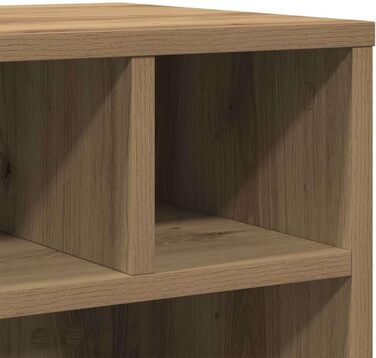 Підставка для принтера на колесах з місцем для зберігання, білий ДСП (дуб ручної роботи)