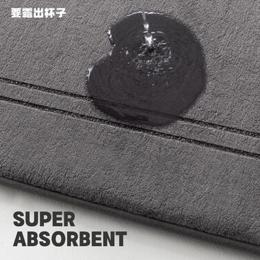 Килимок для ванної кімнати Chakme, антиковзкий, 60x90 см, темно-сірий