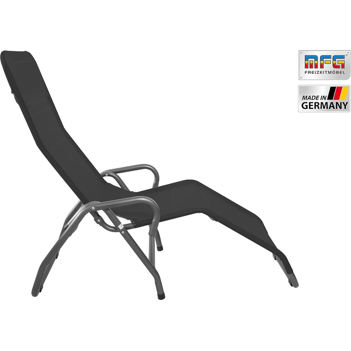 Лежак для басейну/сауни MFG, 3', антрацит/чорний