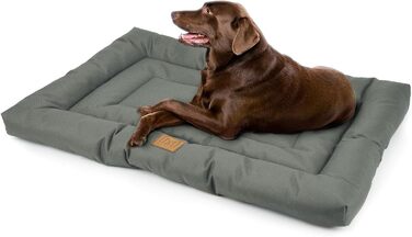 Лежак для собак MERSJO, зручний для лежання, тканина Оксфорд, покриття ПВХ, зручний, з захистом від подряпин і бруду, 107x69 см (115x73 см, сірий)