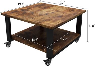 Підставка для принтера Natwind, 2 ящики, 50x50x32 см, великий стіл для принтера, копіювальна стійка під стіл, роликовий візок з полицею для паперу, тримач для принтера на коліщатках для домашнього офісу (ретро)