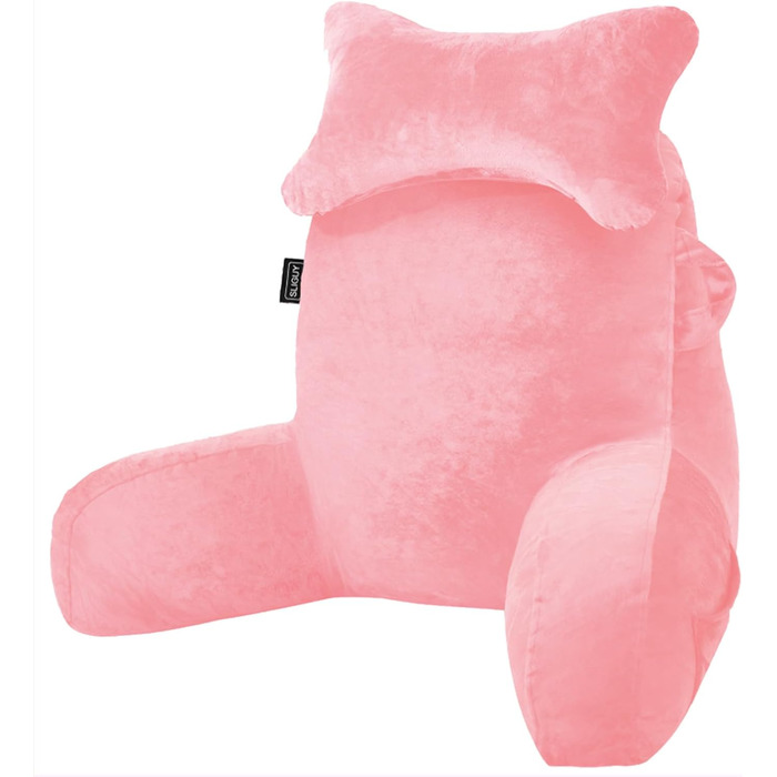 Подушка для сидіння в ліжку/на дивані для дорослих, з кишенею, рожевого кольору