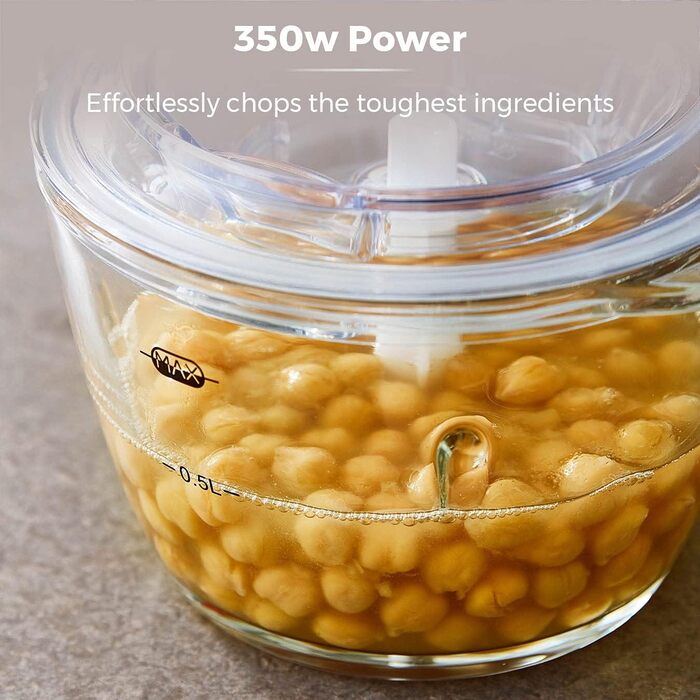 Подрібнювач для салатів Tower Cavaletto T12058MNB, 1 л, 350 Вт, Midnigth Blue & Roségold, для одноразового використання