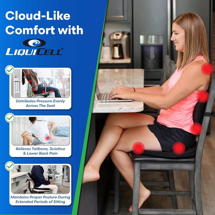 Подушка для сидіння Ergo21 Liquicell Original з рідкофазними мембранами