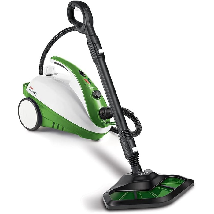 Пароочисник Polti Vaporetto Smart 35 MOP зі щітковою силою випаровування, 3,5 бар, вбиває та усуває 99,99* вірусів, мікробів та бактерій Зелений/Білий