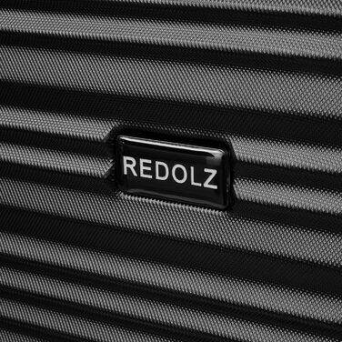 Набір валіз REDOLZ 3 шт. | Чорний | ABS-пластик | Легкі, міцні, з TSA-замком та 4 колесами | Для подорожей