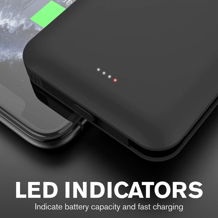 Вт PD & QC 3.0, 4 виходи 2 входи швидкий зарядний пристрій, 10000mAh PD, USB-C & MFI Lightning, 18