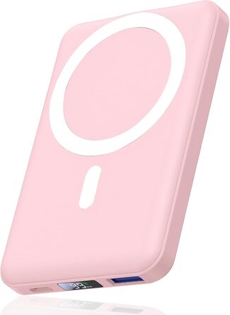 Магнітний 22,5 Вт для iPhone 16-12 Pro/Max/Plus/Mini (рожевий), 10000mAh