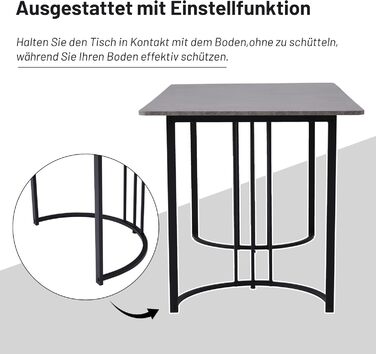 Обідній стіл Merax 140x80 см з імітацією мармуру, для 4-6 осіб, металевий каркас, регульовані ніжки, білий/чорний, підходить для ресторану, вітальні, кухні