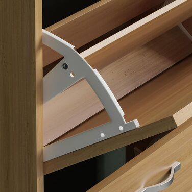 Шкаф для взуття Vida Designs з 2 відкидними полицями, органайзер для взуття, дерев'яний модуль, сосна