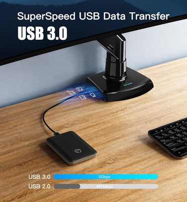 Кріплення для монітора HUANUO, 13-40 дюймів, регульований, USB, VESA 75/100 мм