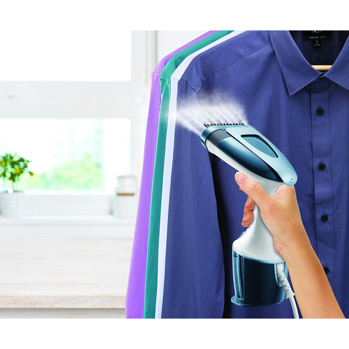 Відпарювач для одягу Morphy Richards 361000 Hand Held, нержавіюча сталь/пластик, 260 л, білий/блакитний