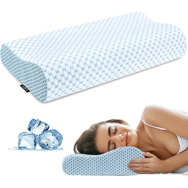 Ортопедична подушка під шию для зняття болю, Memory Foam, підтримка для сну на боці, спині та животі, охолоджуюча, ергономічна