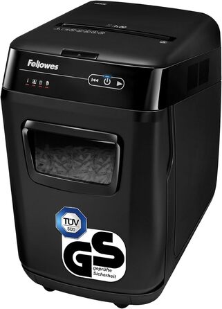 Fellowes Autofeed AutoMax 90M: Шредер для паперу з автоподачею, P4, 90 аркушів/хв, 17 л, тихий, для офісу