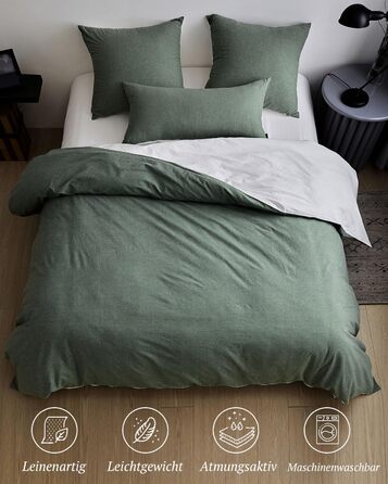 Набір постільної білизни SOULFUL 155x220, бавовна, салатовий, 2 шт. (1x155x220, 1x80x80)