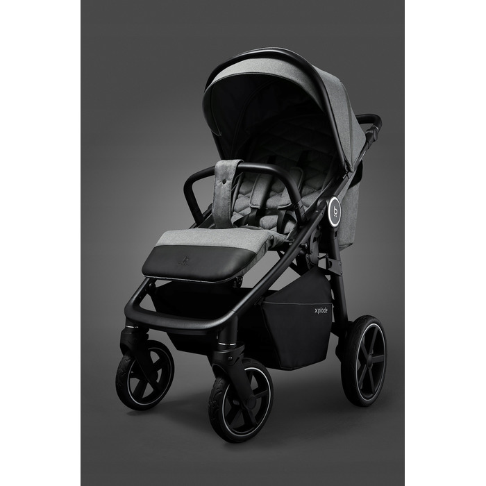 Дитячий візок-прогулянка Future Design Xplode, колір Seal Grey, з пневматичними колесами