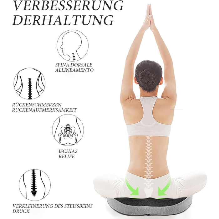 Ортопедична протипролежнева подушка-кільця (донат) від геморою, проблем з простатою, копчиком та ішіасом, сіра