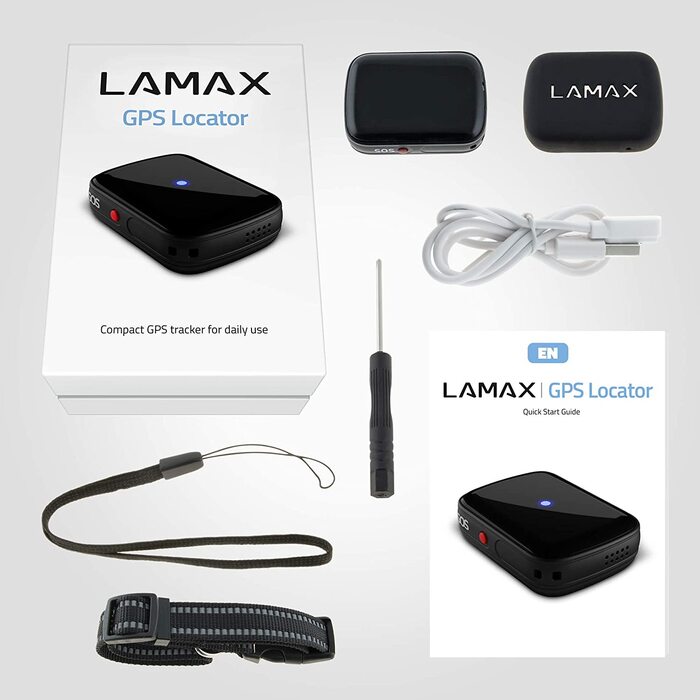 Локатор LAMAX без щомісячної плати з нашийником і силіконовим чохлом, для собак, дітей, автомобілів, GPS-трекер з позиціонуванням в реальному часі, 10 днів автономної роботи, IP67, SIM-карта не входить