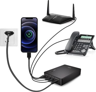 Mini UPS для роутера, модема, камери: безперебійне живлення 37Wh, USB 5V/9V/12V, AC-DC