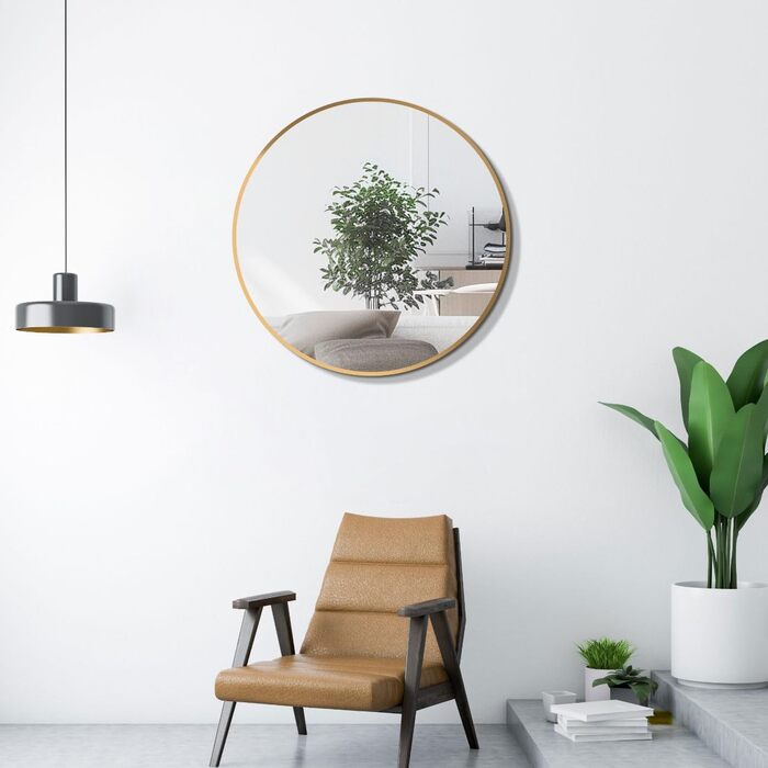 Дзеркало настінне овальне HOKO Design 45x75 см з металевим матовим каркасом. Можлива вертикальна та горизонтальна установка. Підходить для ванної, коридору, спальні та вітальні.