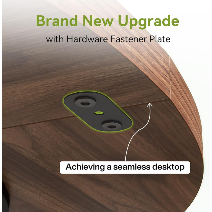 Круглий обідній стіл LITTLE TREE на 4-6 осіб, 119,9 см, з дерев'яним цоколем, коричневий, для кухні, їдальні, вітальні (тільки стіл)