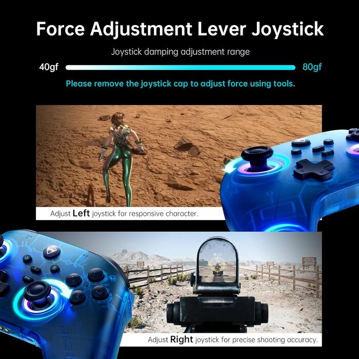 Геймпад Machenike G3V2 для PC, Switch, iOS, Android: бездротовий контролер з RGB-підсвічуванням та програмованими кнопками